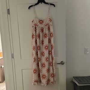 Petal & Pup Sunburst Maxi Dress in Cream and Orange
